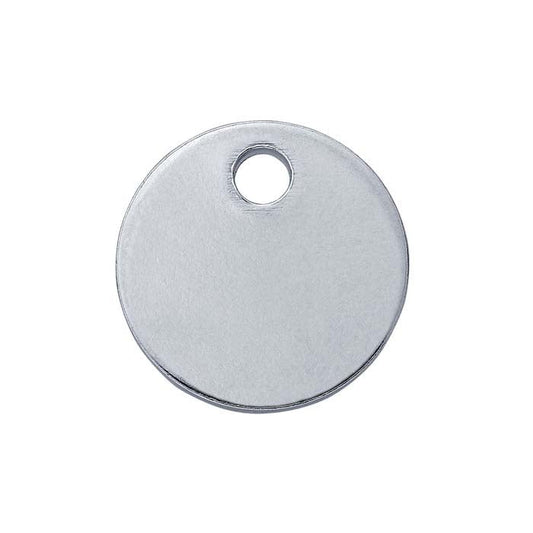 Sterling Silver 9.5mm Round Tag