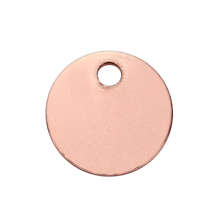 14/20 Rose Gold-Filled 9.5mm Round Tag, 0.81mm, Soft