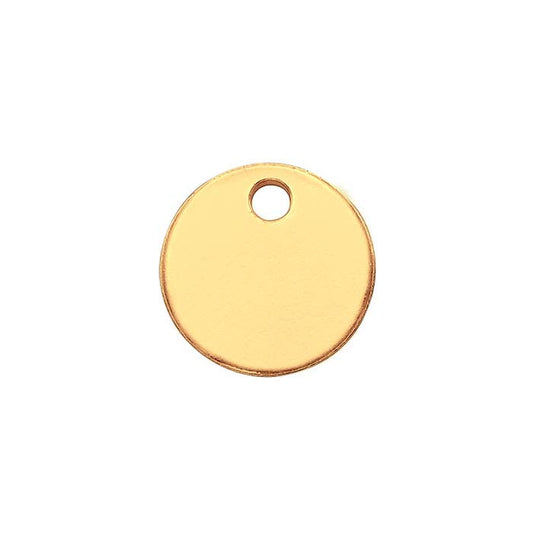 14/20 Yellow Gold-Filled 6.4mm Round Tag, 0.81mm, Soft