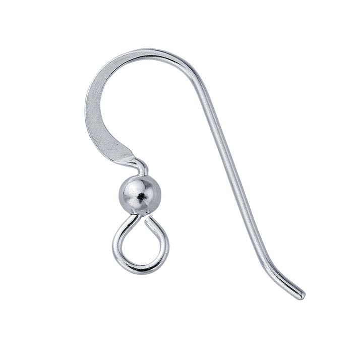 Hammered Ear Wire with Loop and 3mm Bead