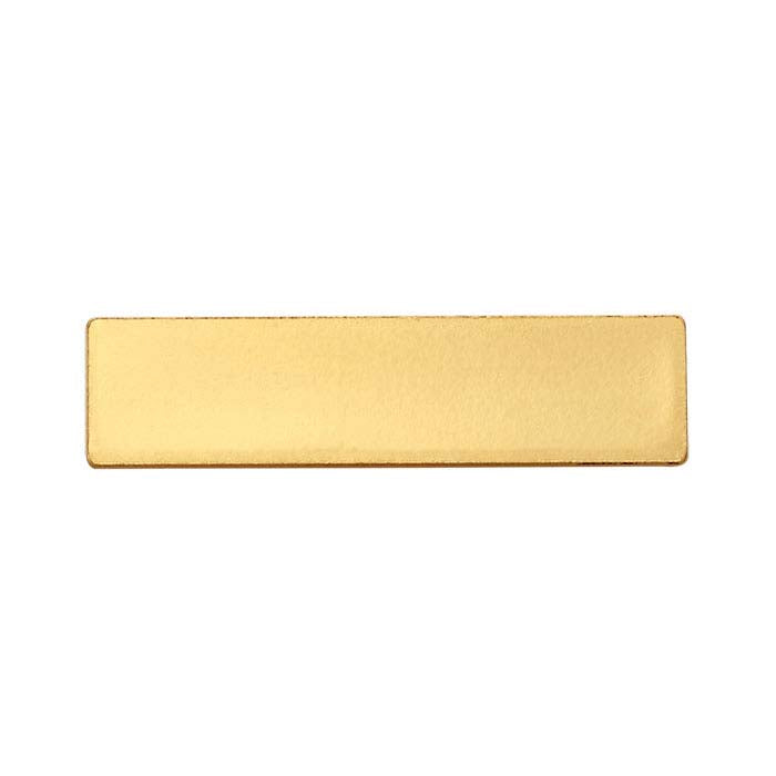 14/20 Yellow Gold-Filled 25.4 x 6.4mm Rectangle Stamping, 1.02mm, Soft