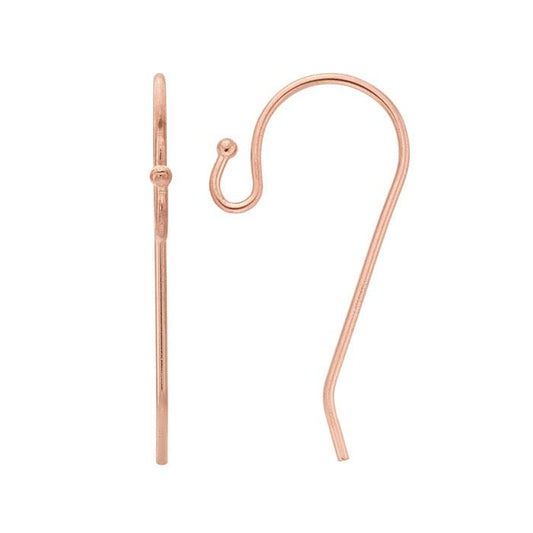 14/20 Rose Gold-Filled Ear Wire with Loop and Ball