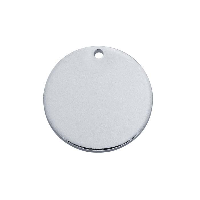 Sterling Silver 15.9mm Round Tag, 1.29mm, Soft