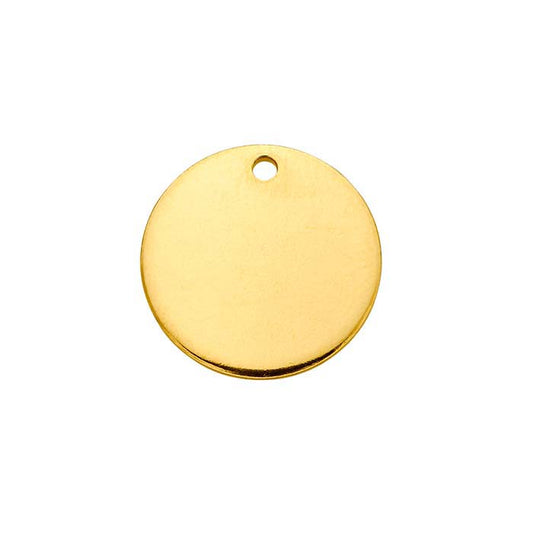 14/20 Yellow Gold-Filled 12.7mm Round Tag, 0.81mm, Soft