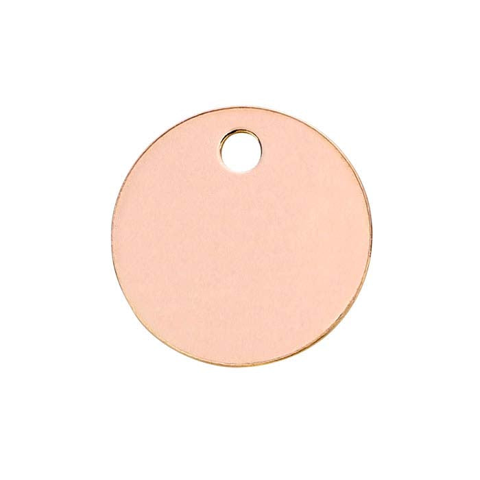 14/20 Rose Gold-Filled Round Charm
