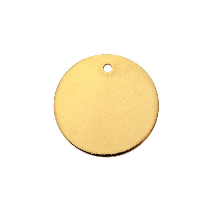 14/20 Yellow Gold-Filled 15.9mm Round Tag, 0.64mm, Soft