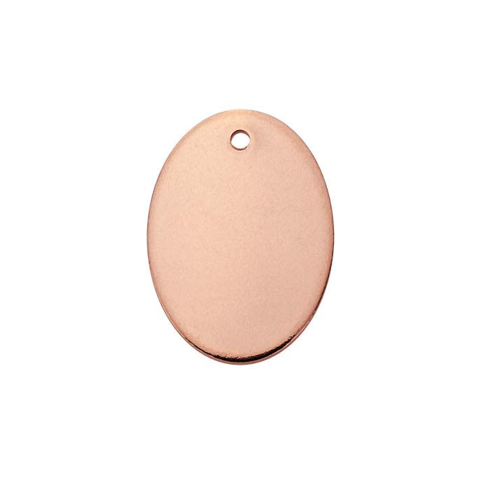 14/20 Rose Gold-Filled Oval Charm