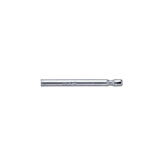14K White Gold 0.84mm x 9.52mm Bullet-Style Friction Ear Post