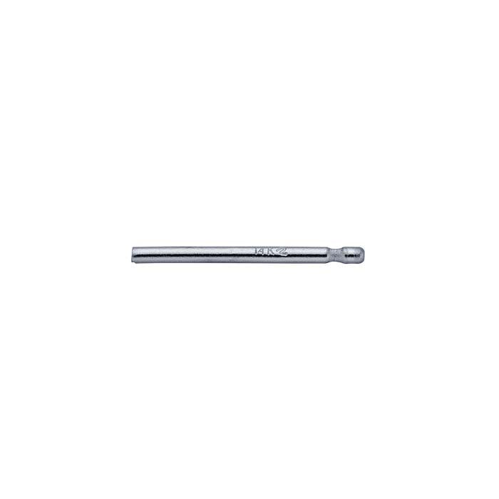 14K White Gold 0.84mm x 11.11mm Bullet-Style Friction Ear Post