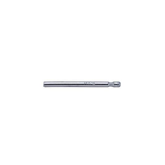 14K White Gold 0.84mm x 11.11mm Bullet-Style Friction Ear Post