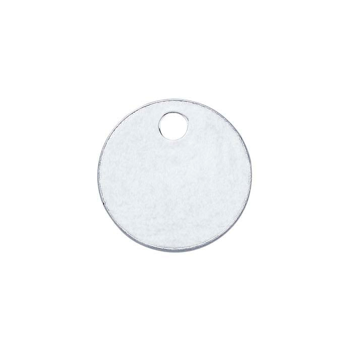 Sterling Silver 6.4mm Round Tag, 0.51mm, Dead-Soft