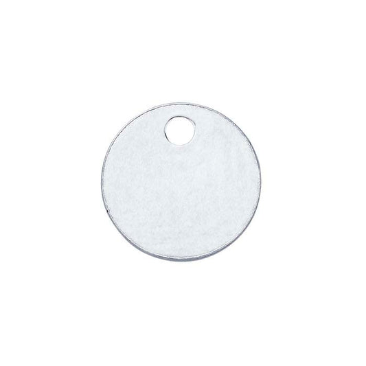 Sterling Silver 6.4mm Round Tag, 0.51mm, Dead-Soft