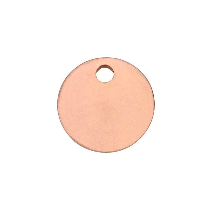 14/20 Rose Gold-Filled 6.4mm Round Tag, 0.51mm, Soft