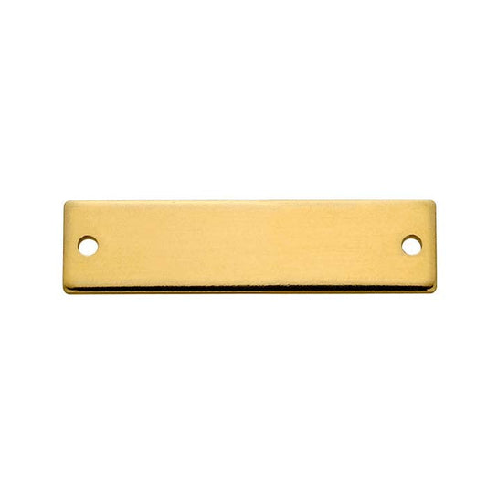 14K Yellow Gold 25.4 x 6.4mm Rectangle Link Component, 0.81mm