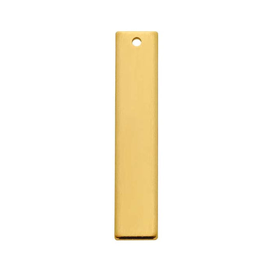 14K Yellow Gold 31.8 x 6.4mm Rectangle Component, 1.02mm