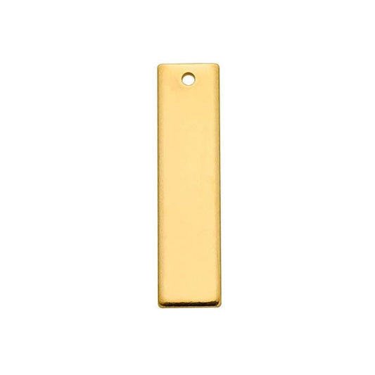 14K Yellow Gold 25.4 x Rectangle Component, 1.02mm