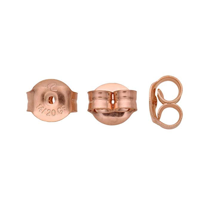 14/20 Rose Gold-Filled 5.4mm Friction Ear Nut