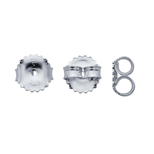 Sterling Silver 6.7mm Scalloped Ear Nut