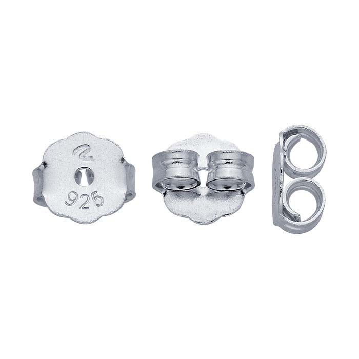 Sterling Silver 5.1 x 4.8mm Friction Ear Nut