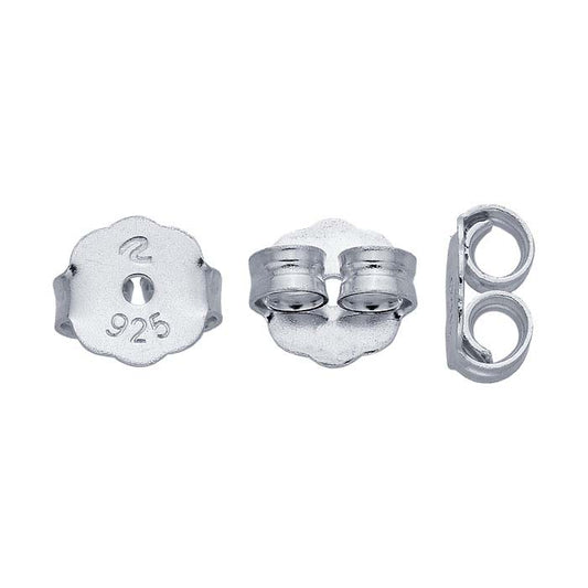 Sterling Silver 5.1 x 4.8mm Friction Ear Nut