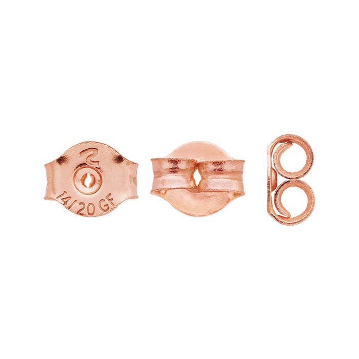 14/20 Rose Gold-Filled  5.4mm Friction Ear Nut