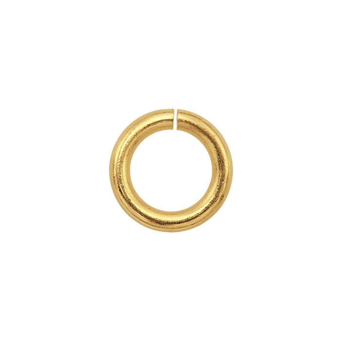 Anello di giunzione tondo da 4mm ID in oro giallo 14K