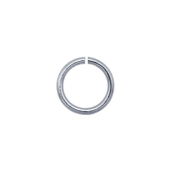 Anello di giunzione tondo in oro bianco 14K, diametro interno 2,4 mm