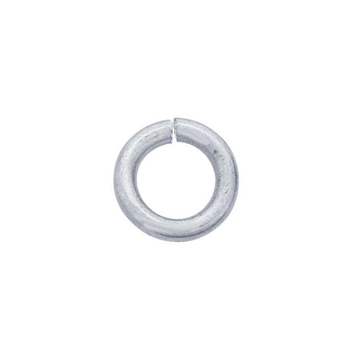 Anello di giunzione tondo in oro bianco 14K, diametro interno 2,8 mm