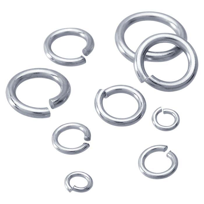 Anello di giunzione tondo da 3,5 mm ID in oro bianco 14K