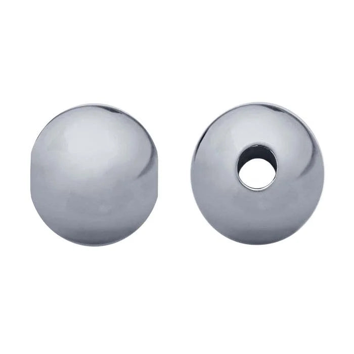 Sterling Silver Round Seamless-Look Bead