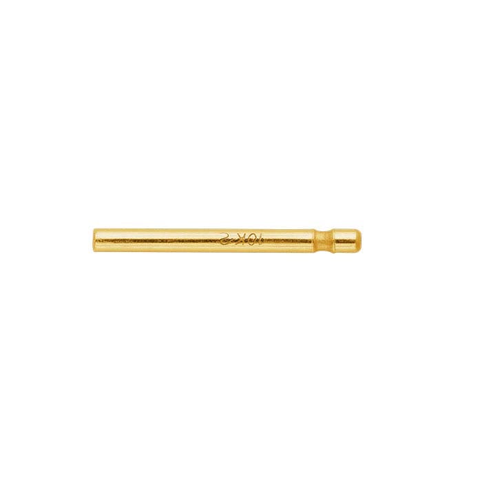 10K Yellow Gold 0.69mm x 9.52mm Bullet-Style Friction Ear Post