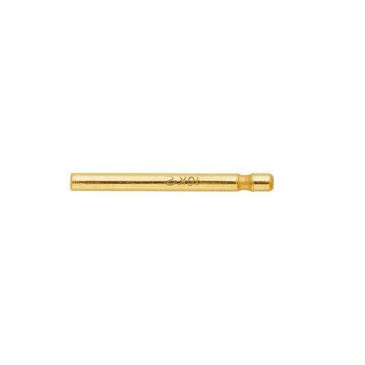 10K Yellow Gold 0.69mm x 9.52mm Bullet-Style Friction Ear Post