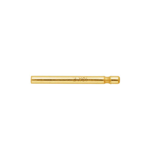 10K Yellow Gold 0.76mm x 9.52mm Bullet-Style Friction Ear Post