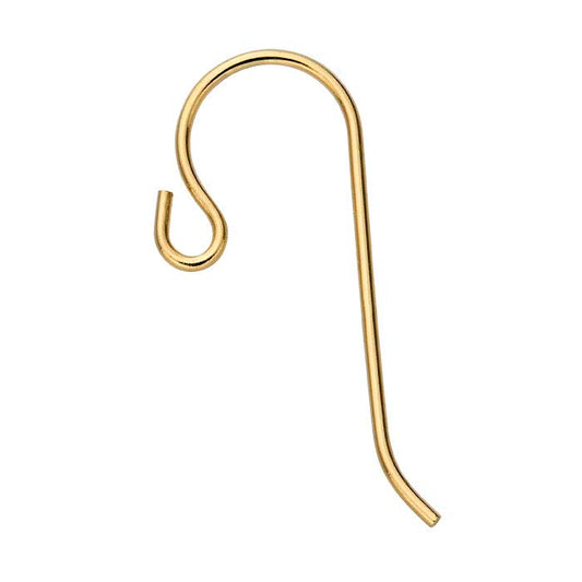 14K Yellow Gold Ear Wire with Outside Loop
