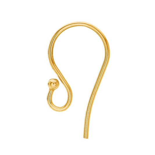 14/20 Yellow Gold-Filled Ear Wire with Loop and Ball End