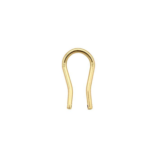 14K Yellow Gold Omega Ear Clip Paddle Component