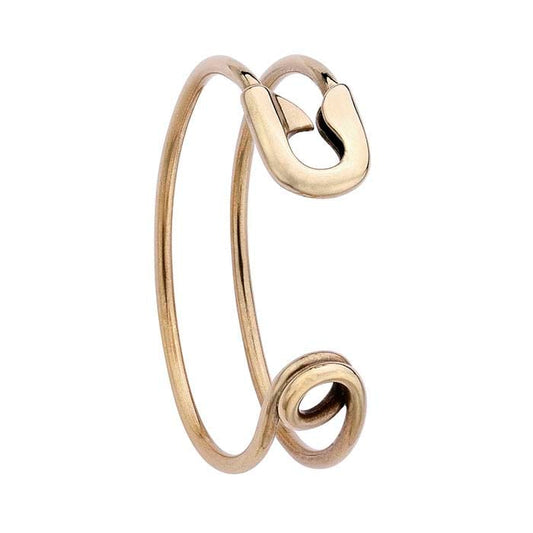 Bronze Safety Pin-Style Cuff Bracelet