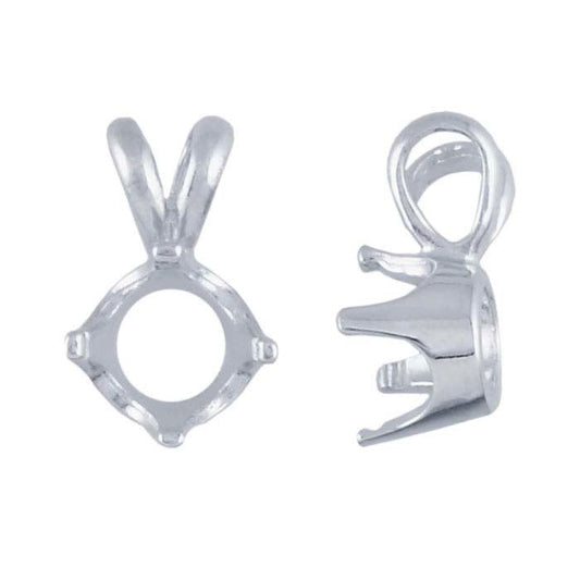 Sterling Silver 6mm Round ReadySet™ Pendant Mounting