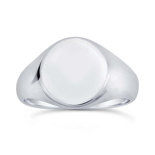 Sterling Silver x Oval Signet Ring