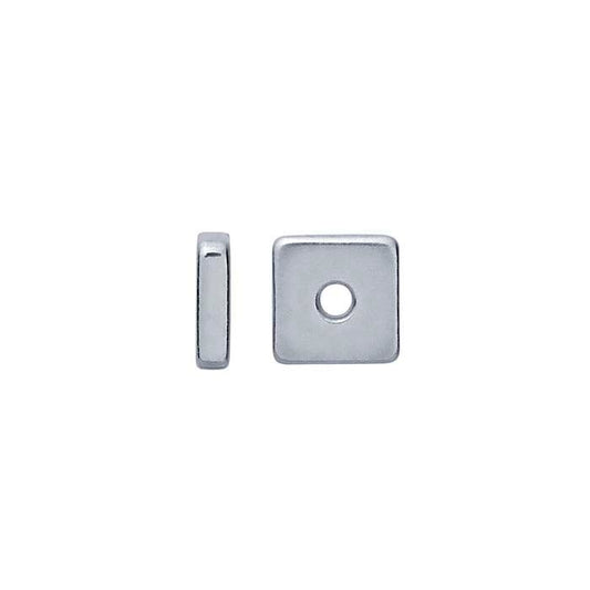 Sterling Silver 4mm Square Spacer Bead