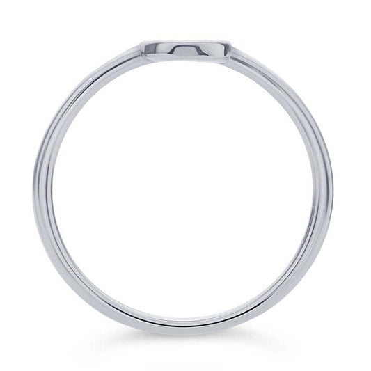 Sterling Silver Ring with Disc Accent