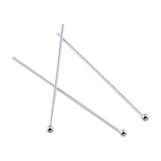 Argentium® Silver Ball Head Pin, 0.51mm, 3/4-Hard