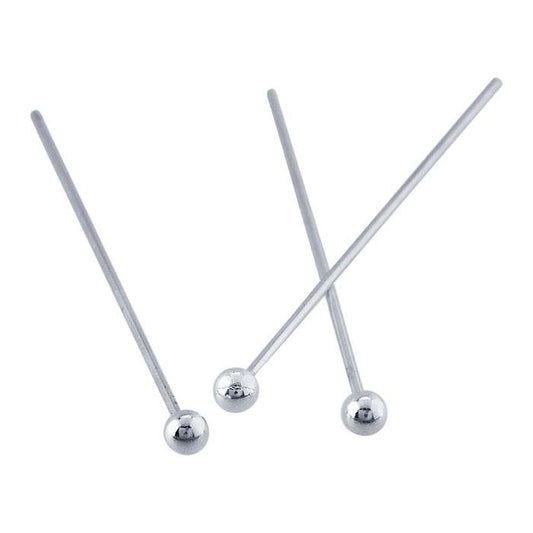 Argentium® Silver Ball Head Pin, 0.72mm, 1/2-Hard