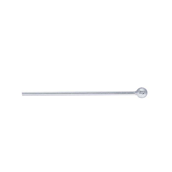 Argentium® Silver Ball Head Pin, 0.72mm, 1/2-Hard
