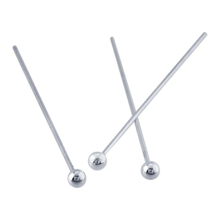 Argentium® Silver Ball Head Pin, 0.72mm, 1/2-Hard