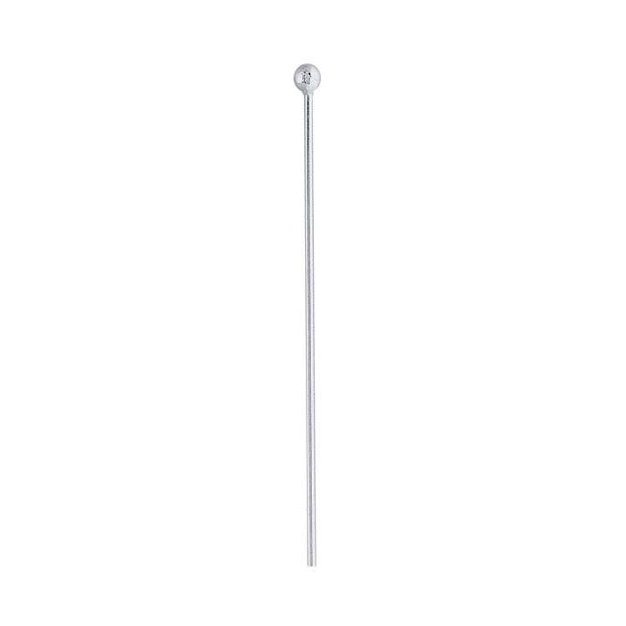 Argentium® Silver Ball Head Pin, 0.72mm, 1/2-Hard
