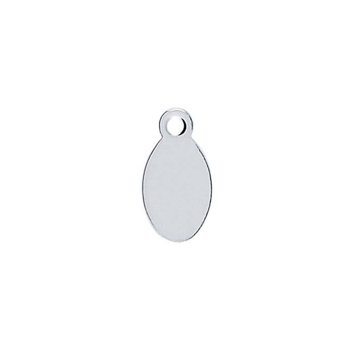 Argentium® Silver 8.9 x 4.7mm Oval Tag, 0.81mm, Soft