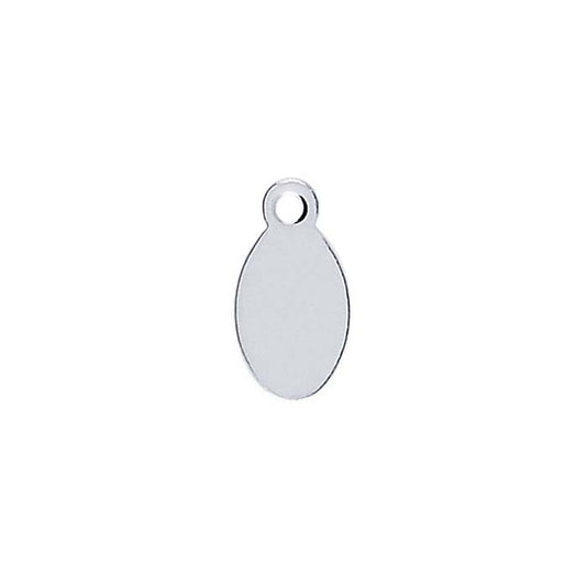 Argentium® Silver 8.9 x 4.7mm Oval Tag, 0.81mm, Soft