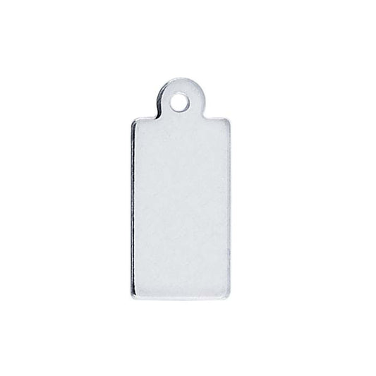 Argentium® Silver 13.9 x 6.2mm Rectangle Tags, Soft