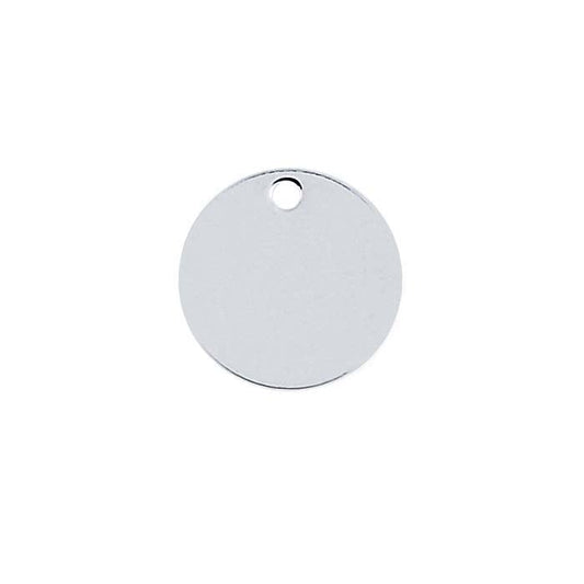 Argentium® Silver 8.9mm Round Tag, 0.81mm, Soft